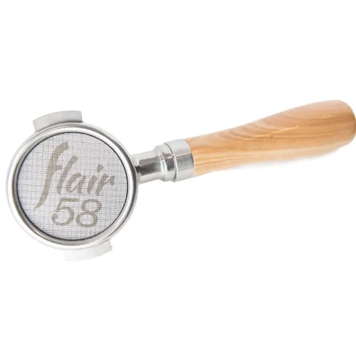 Flair 58 Puck Screen in portafilter handle